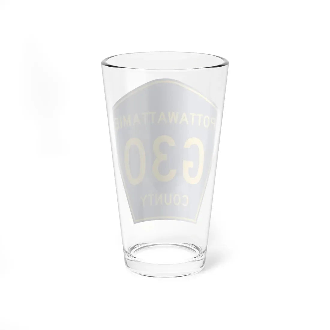 Pottawattamie County Route G30 IA (Iowa) (Road Sign) Pint Glass 16oz - Go Mug Yourself