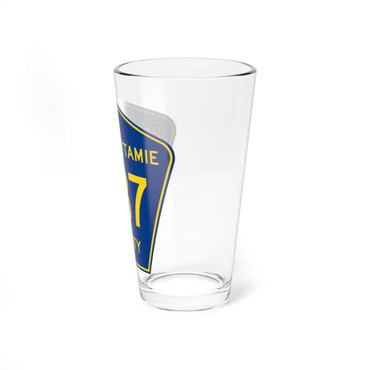 Pottawattamie County Route G37 IA (Iowa) (Road Sign) Pint Glss 16oz - Go Mug Yourself