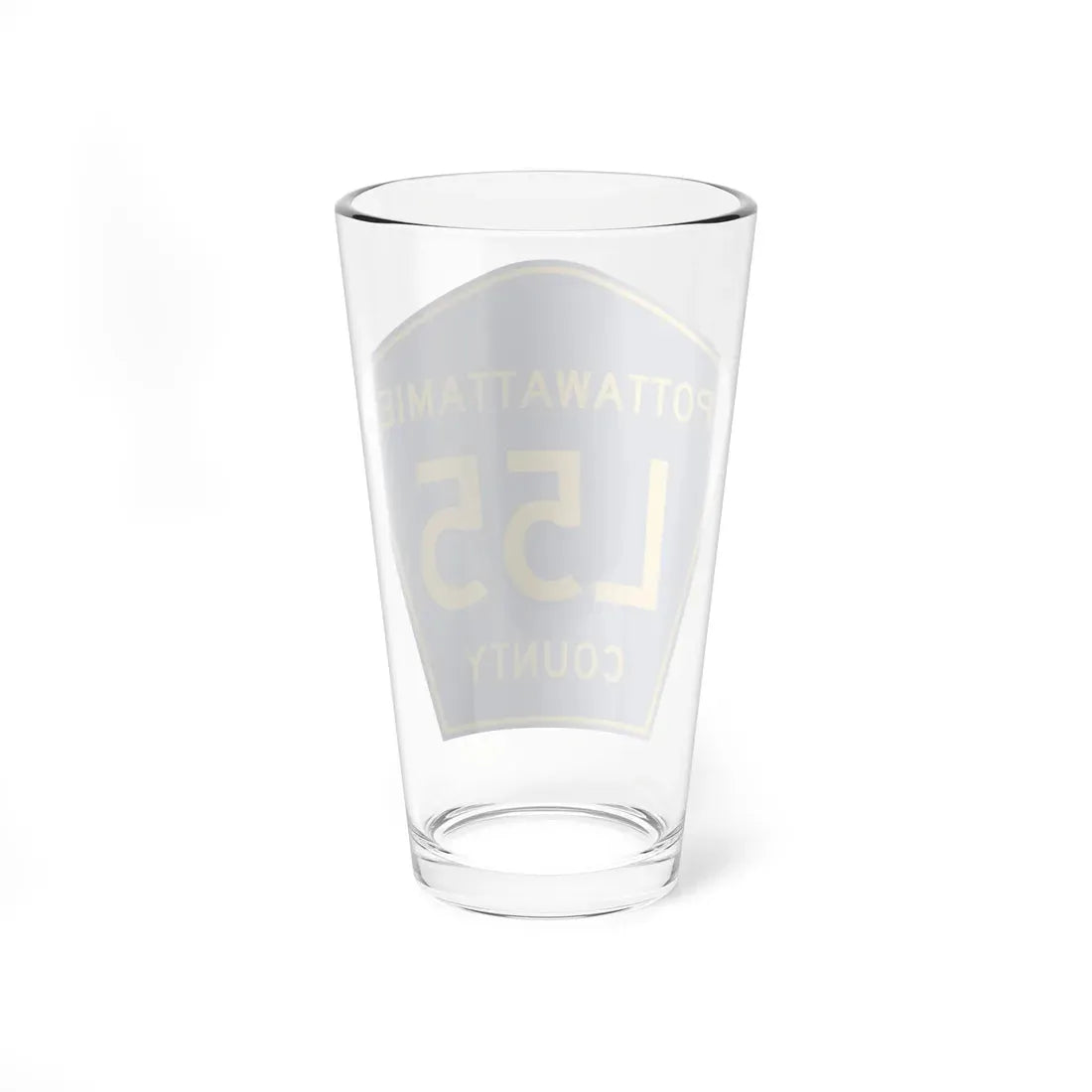 Pottawattamie County Route L55 IA (Iowa) (Road Sign) Pint Glass 16oz - Go Mug Yourself