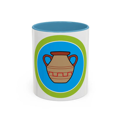 Pottery (Boy Scout Merit Badge) Accent Coffee Mug-11oz-Light Blue-Go Mug Yourself