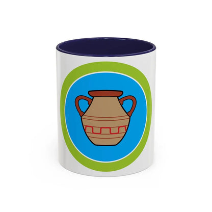 Pottery (Boy Scout Merit Badge) Accent Coffee Mug-11oz-Navy-Go Mug Yourself