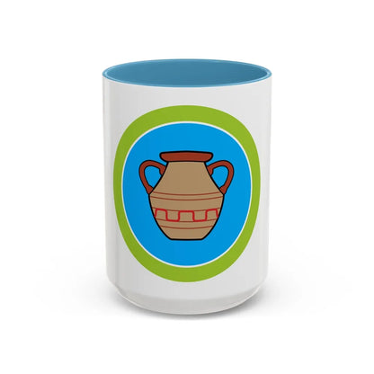 Pottery (Boy Scout Merit Badge) Accent Coffee Mug-15oz-Light Blue-Go Mug Yourself