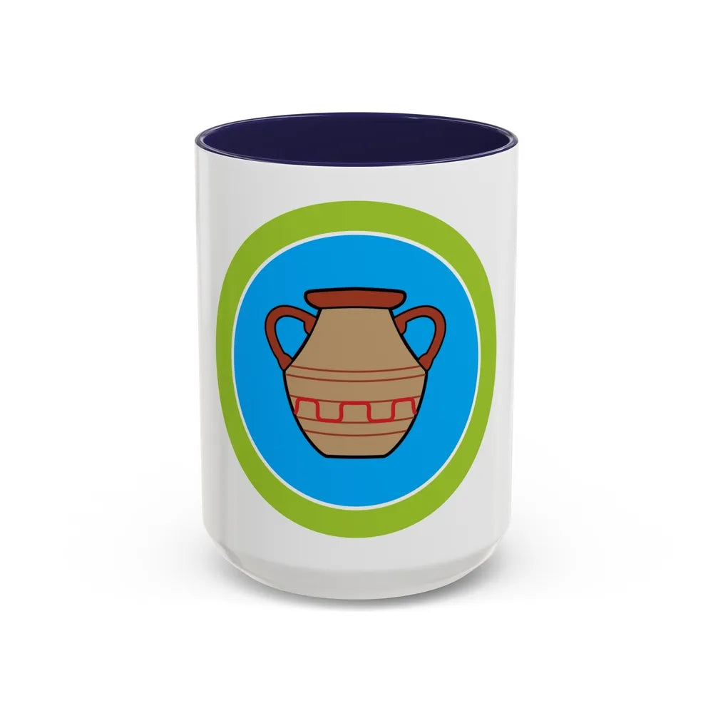 Pottery (Boy Scout Merit Badge) Accent Coffee Mug-15oz-Navy-Go Mug Yourself