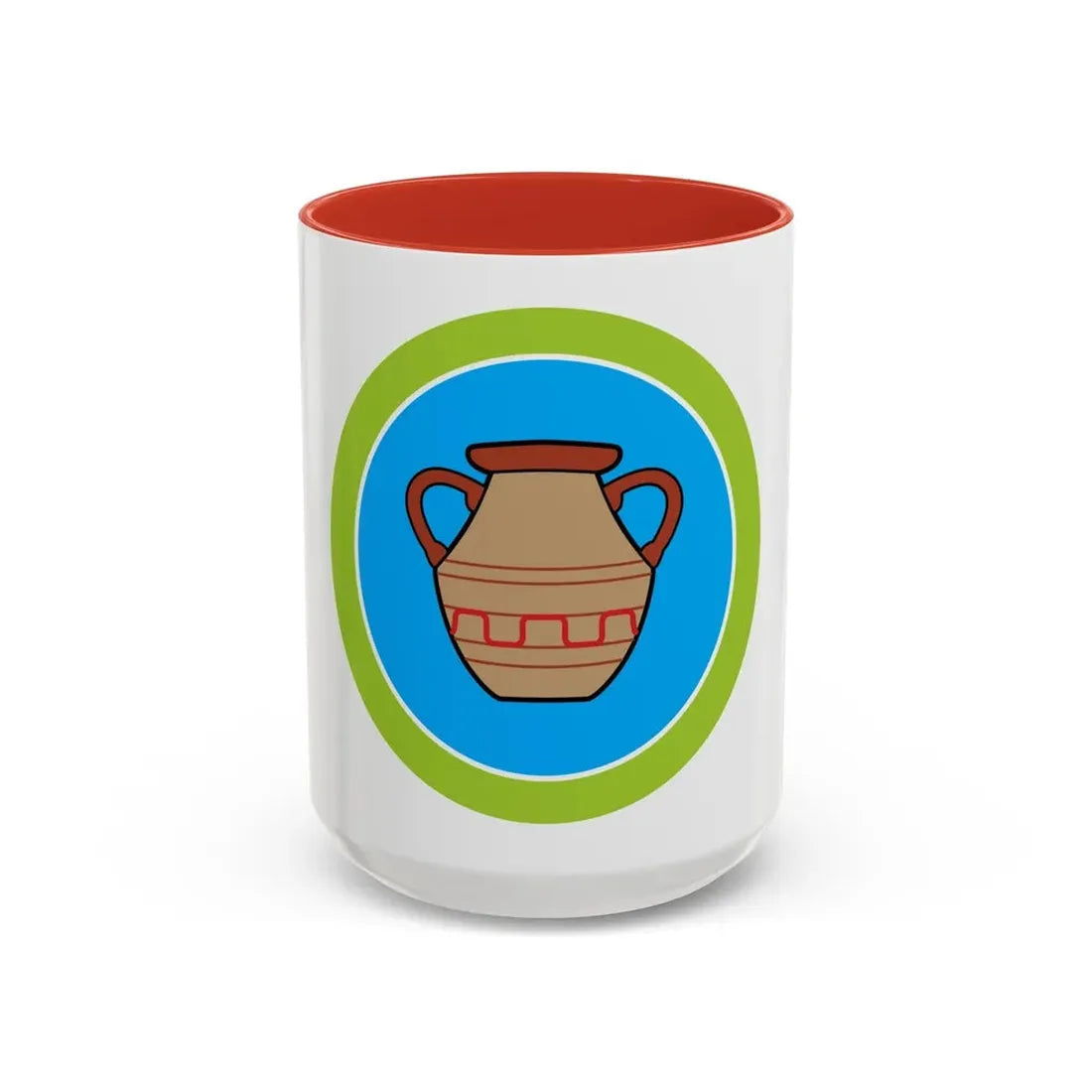 Pottery (Boy Scout Merit Badge) Accent Coffee Mug 15oz Red - Go Mug Yourself