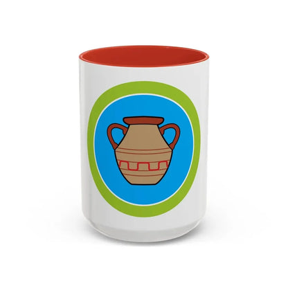 Pottery (Boy Scout Merit Badge) Accent Coffee Mug 15oz Red - Go Mug Yourself