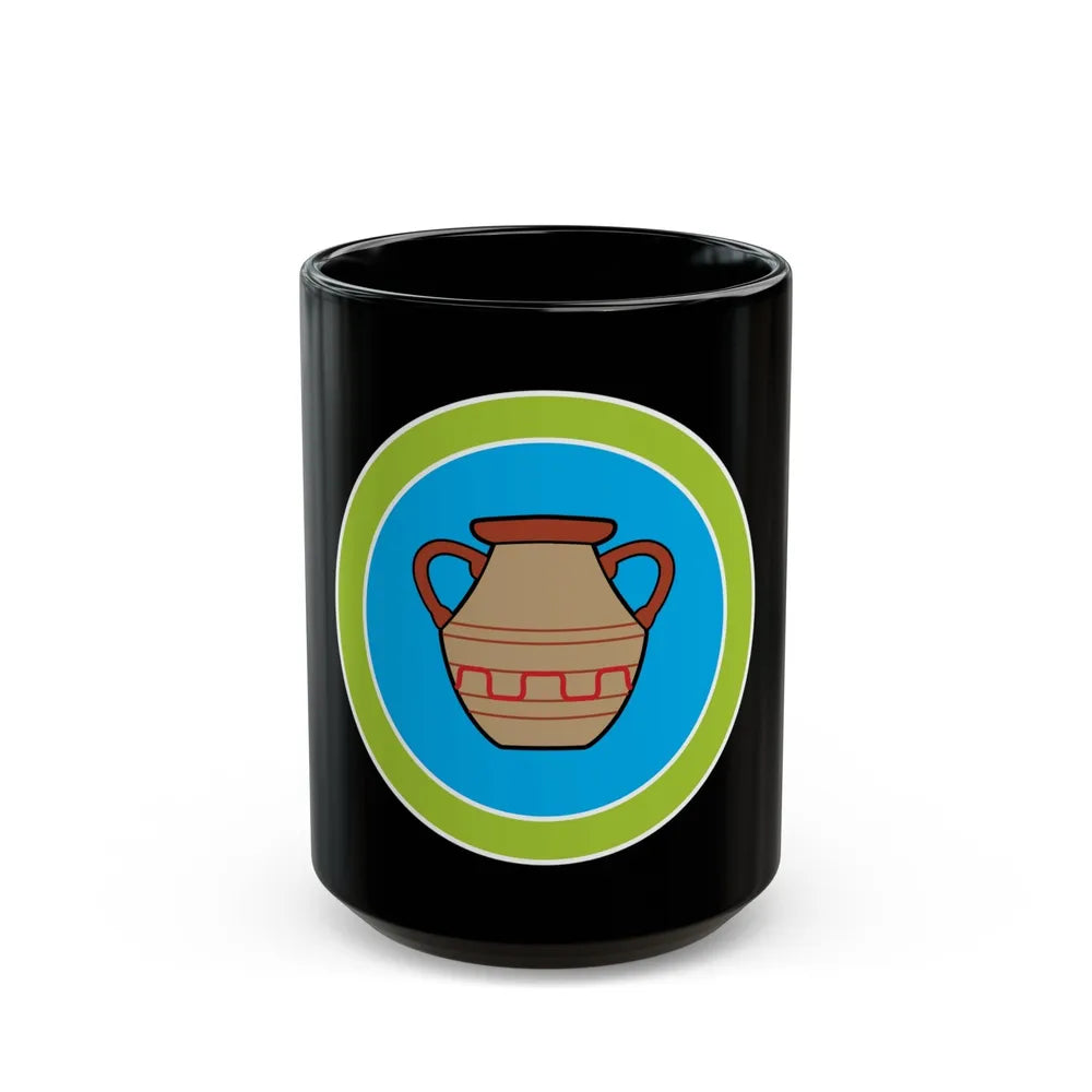 Pottery (Boy Scout Merit Badge) Black Coffee Mug-15oz-Go Mug Yourself