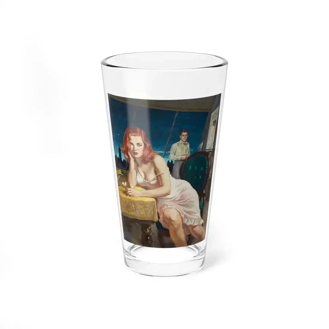 Pound of Flesh, paperback digest cover, c. 1953 - Pint Glass 16oz 16oz - Go Mug Yourself
