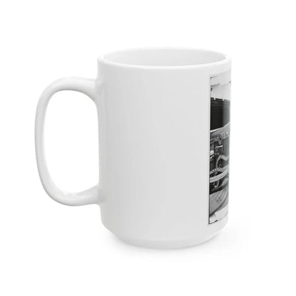 Powder Monkey By Gun Of U.S.S. New Hampshire Off Charleston, S.C. (U.S. Civil War) White Coffee Mug-Go Mug Yourself