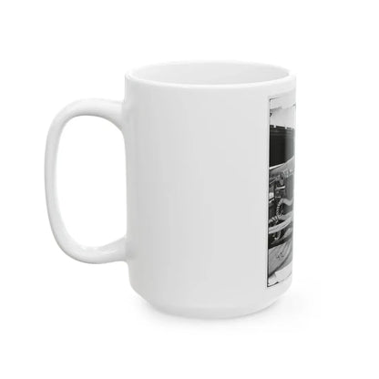Powder Monkey By Gun Of U.S.S. New Hampshire Off Charleston, S.C. (U.S. Civil War) White Coffee Mug - Go Mug Yourself