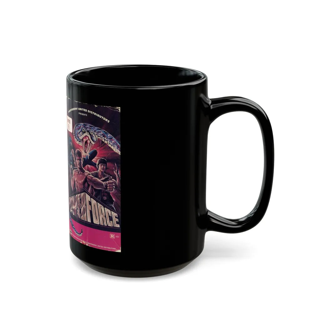 POWER FORCE (VHS COVER) - Black Coffee Mug-Go Mug Yourself