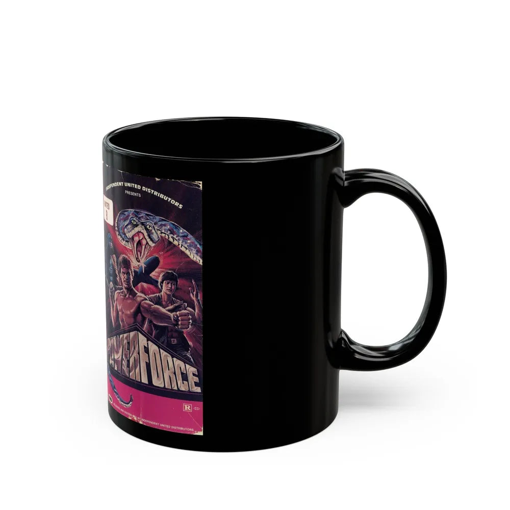 POWER FORCE (VHS COVER) - Black Coffee Mug-Go Mug Yourself