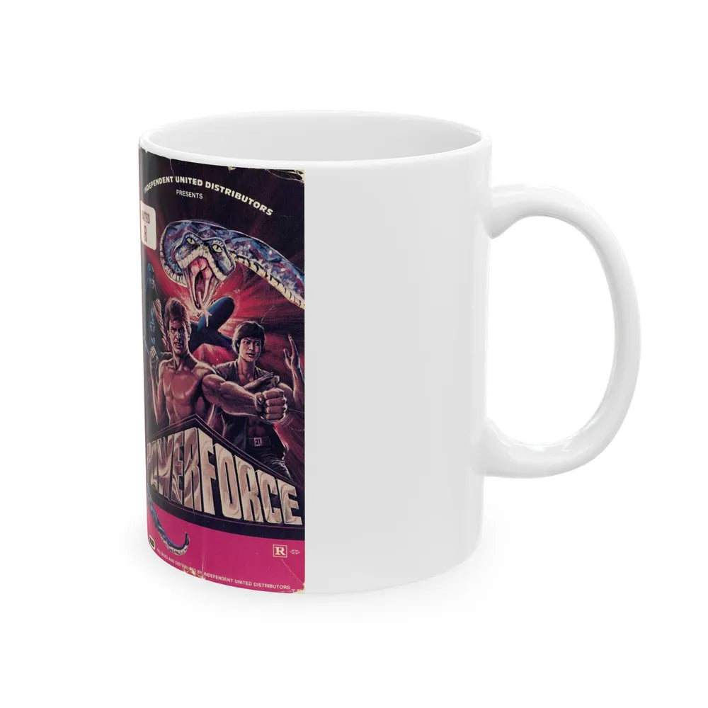 POWER FORCE (VHS COVER) - White Coffee Mug-Go Mug Yourself