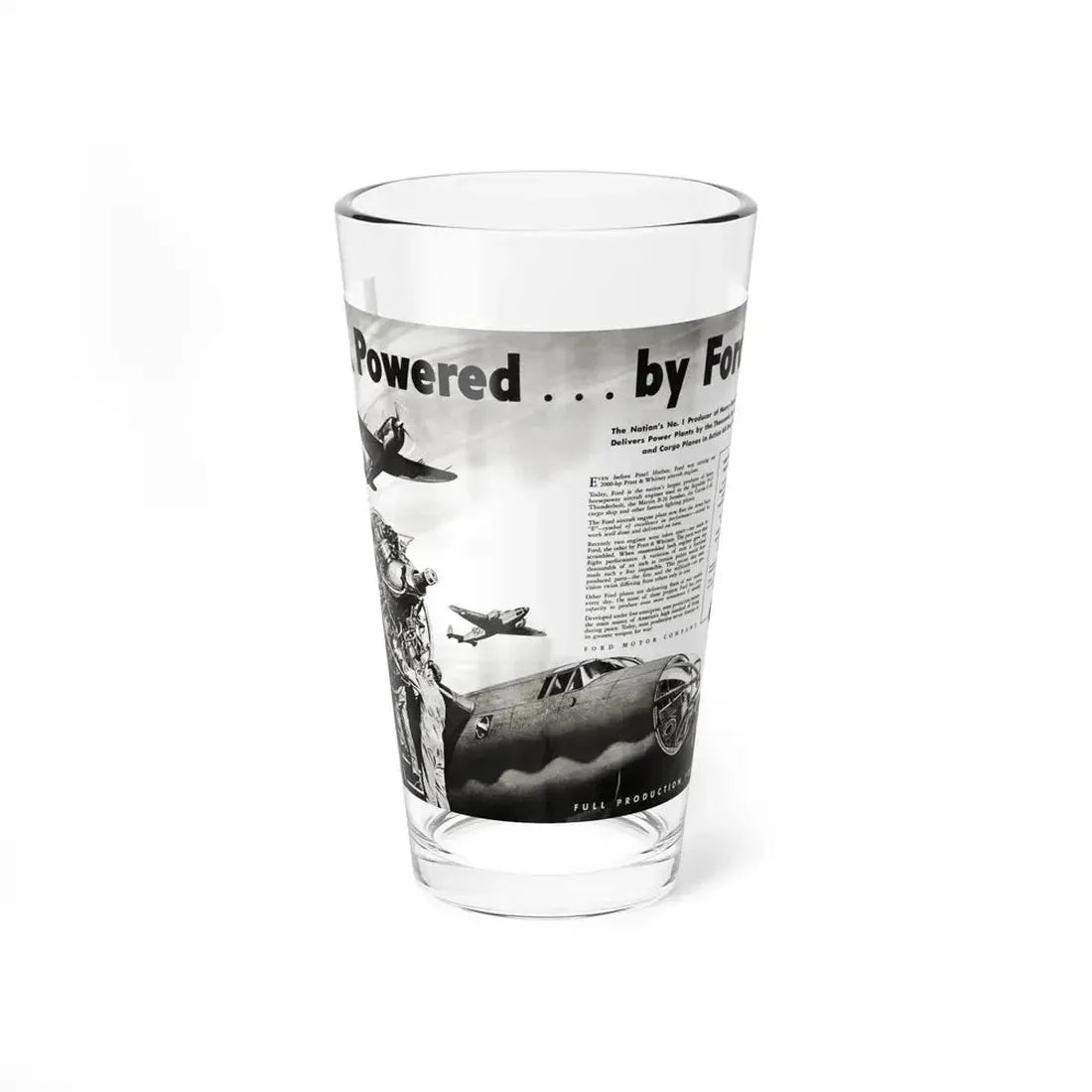 Powered ... by Ford, Liberty, June 26, 1943 (Magazine Illustration) Pint Glass 16oz 16oz - Go Mug Yourself