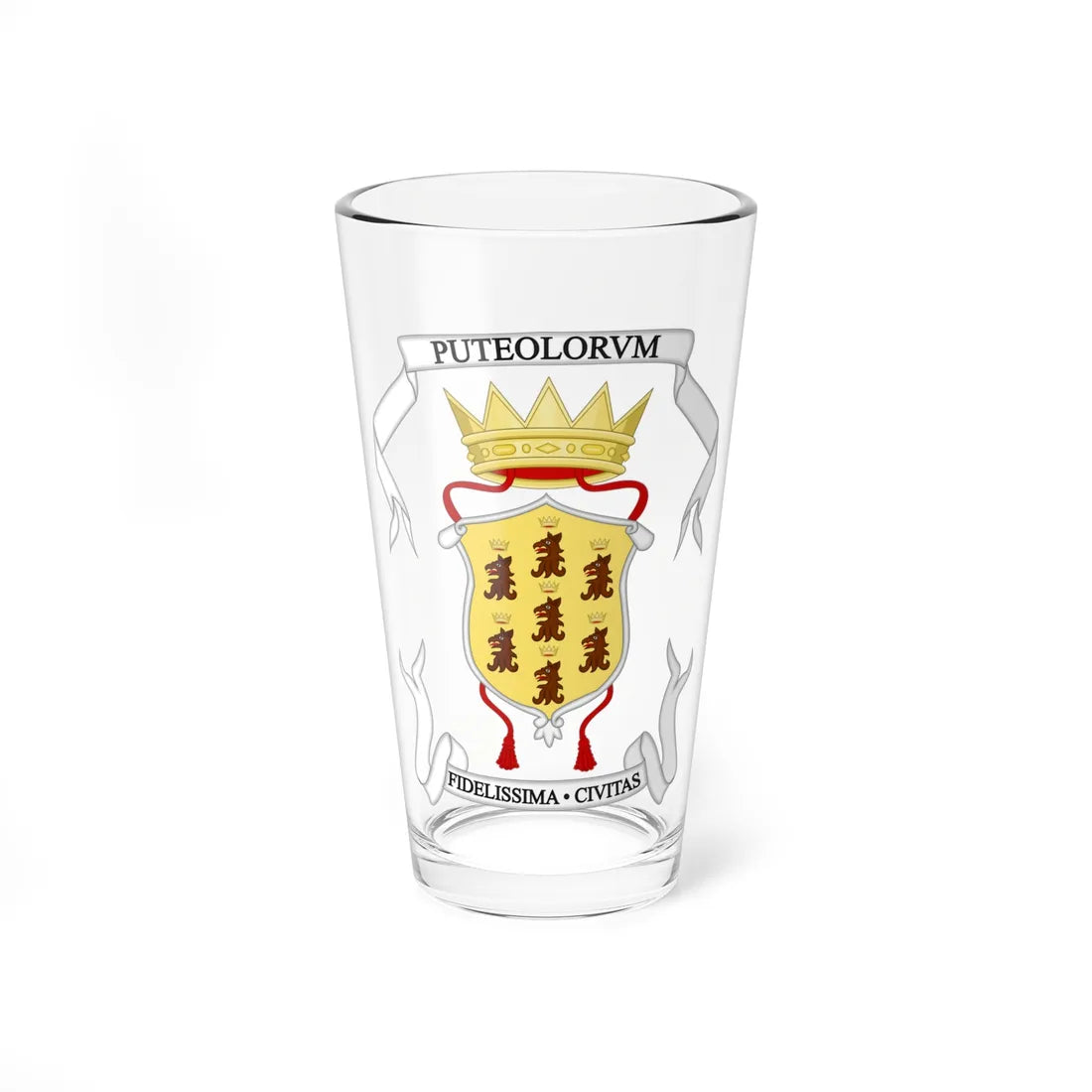 Pozzuoli-Stemma (Italy) (Coat of Arms) Pint Glass 16oz 16oz - Go Mug Yourself