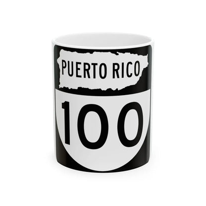 PR old 100 (Puerto Rico) (Road Sign) White Coffee Mug 11oz - Go Mug Yourself