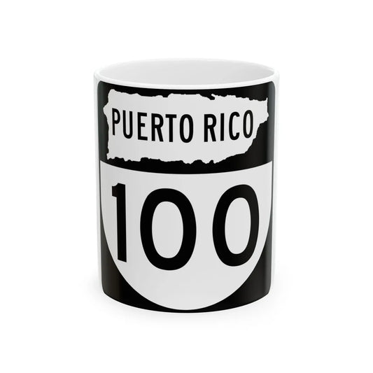 PR old 100 (Puerto Rico) (Road Sign) White Coffee Mug 11oz - Go Mug Yourself