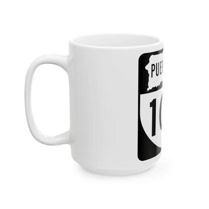 PR old 100 (Puerto Rico) (Road Sign) White Coffee Mug - Go Mug Yourself