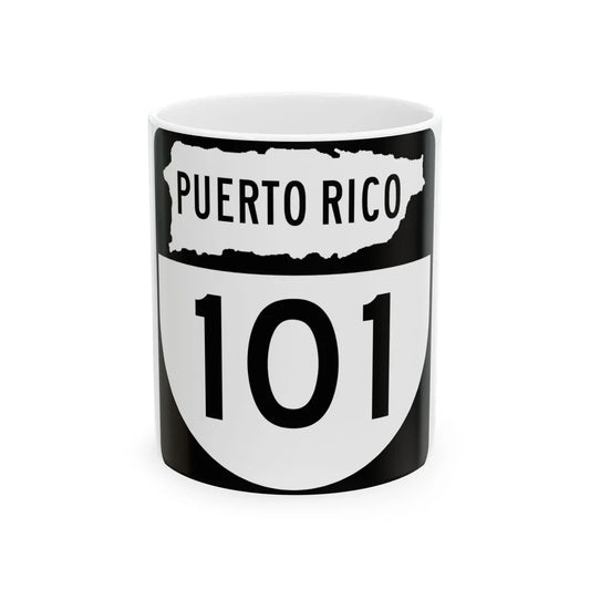 PR old 101 (Puerto Rico) (Road Sign) White Coffee Mug 11oz - Go Mug Yourself