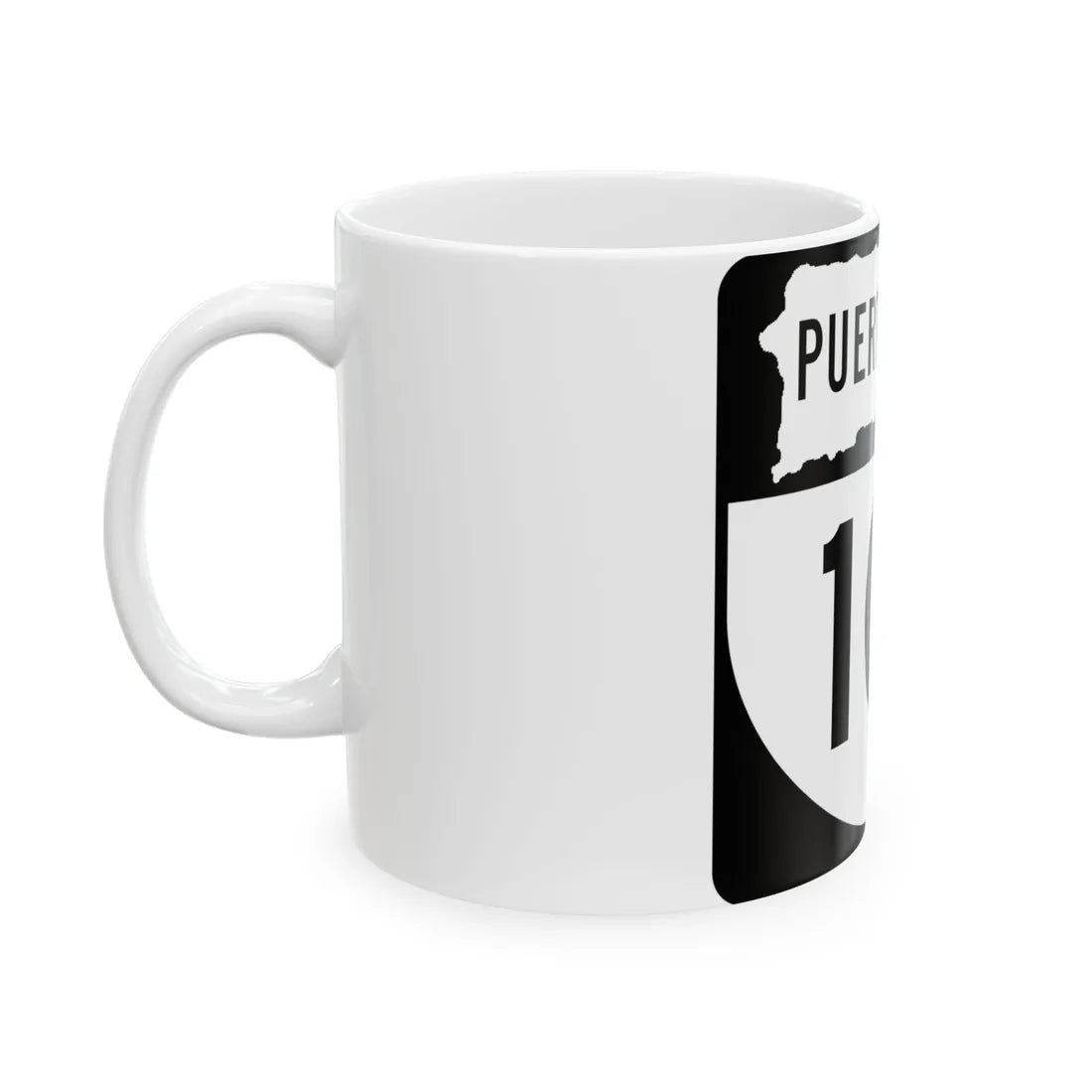 PR old 101 (Puerto Rico) (Road Sign) White Coffee Mug - Go Mug Yourself