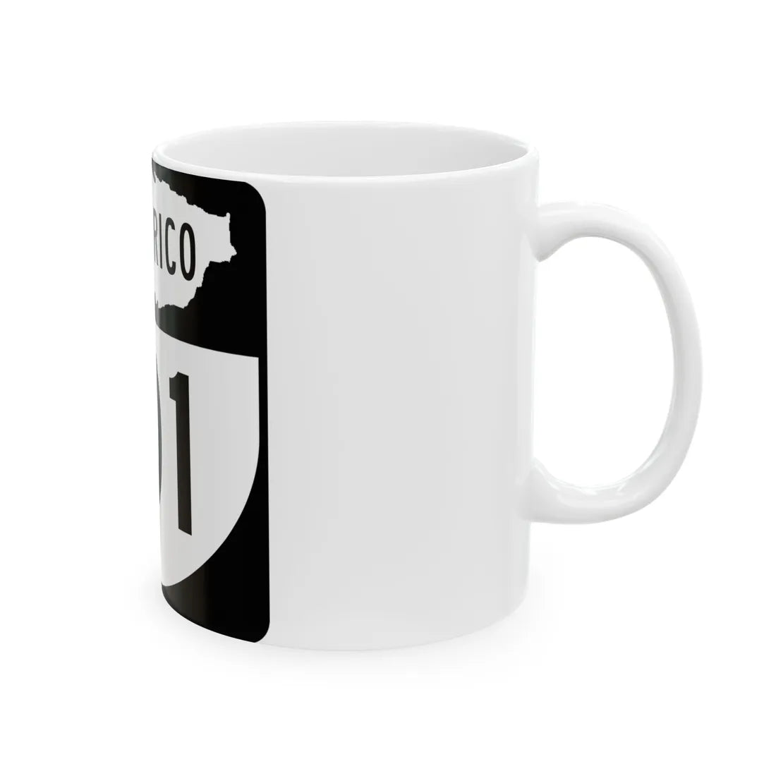 PR old 101 (Puerto Rico) (Road Sign) White Coffee Mug - Go Mug Yourself