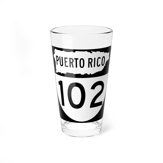 PR old 102 (Puerto Rico) (Road Sign) Pint Glass 16oz 16oz - Go Mug Yourself
