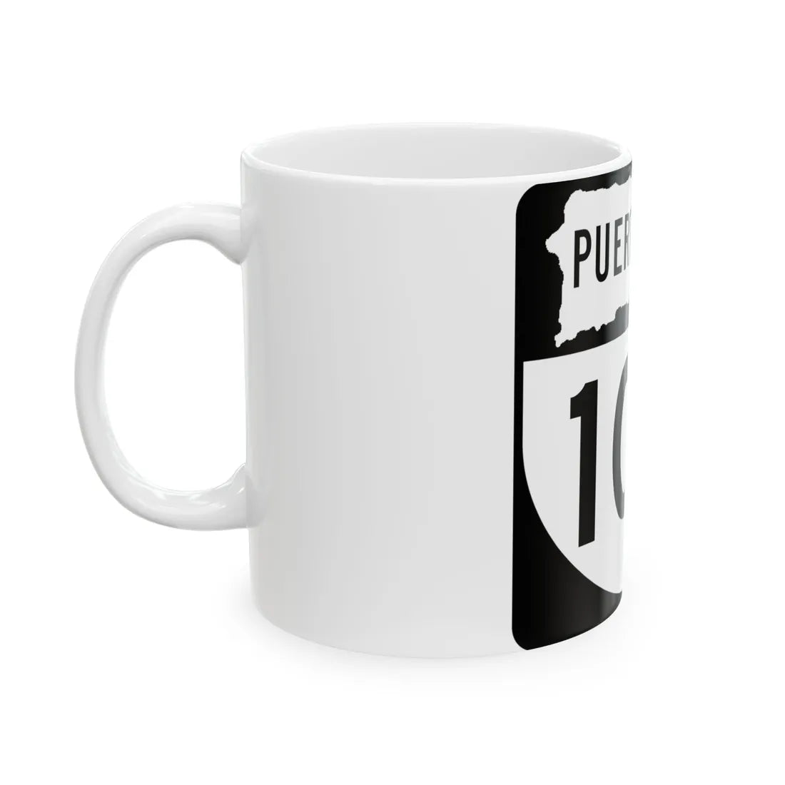 PR old 103 (Puerto Rico) (Road Sign) White Coffee Mug - Go Mug Yourself