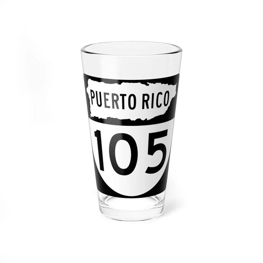 PR old 105 (Puerto Rico) (Road Sign) Pint Glass 16oz 16oz - Go Mug Yourself