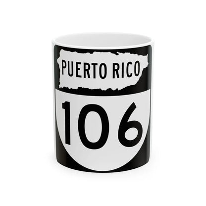 PR old 106 (Puerto Rico) (Road Sign) White Coffee Mug 11oz - Go Mug Yourself