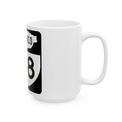 PR old 108 (Puerto Rico) (Road Sign) White Coffee Mug - Go Mug Yourself