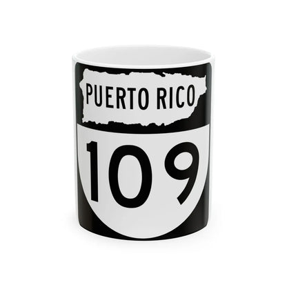 PR old 109 (Puerto Rico) (Road Sign) White Coffee Mug 11oz - Go Mug Yourself