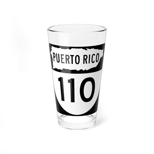 PR old 110 (Puerto Rico) (Road Sign) Pint Glass 16oz 16oz - Go Mug Yourself