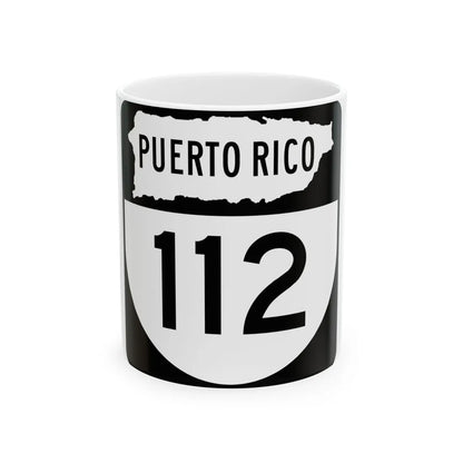 PR old 112 (Puerto Rico) (Road Sign) White Coffee Mug 11oz - Go Mug Yourself