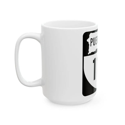PR old 112 (Puerto Rico) (Road Sign) White Coffee Mug - Go Mug Yourself