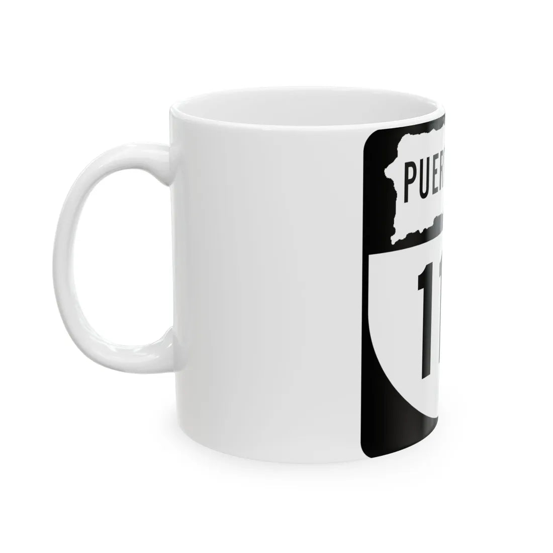 PR old 115 (Puerto Rico) (Road Sign) White Coffee Mug - Go Mug Yourself