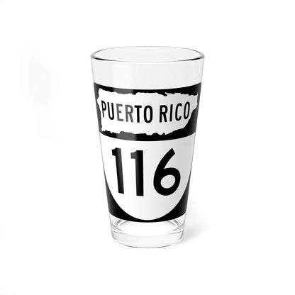 PR old 116 (Puerto Rico) (Road Sign) Pint Glass 16oz 16oz - Go Mug Yourself