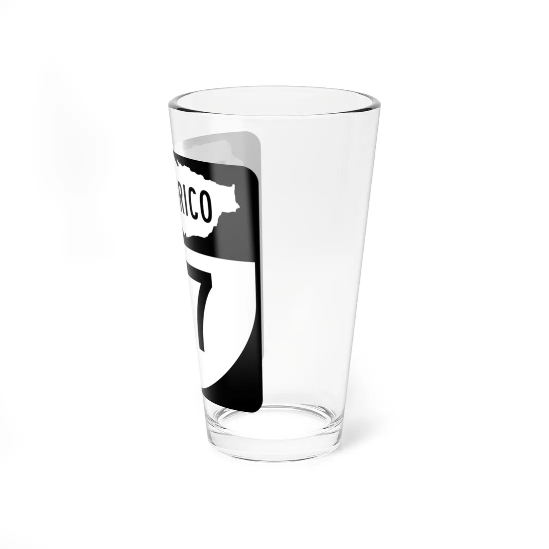 PR old 117 (Puerto Rico) (Road Sign) Pint Glass 16oz - Go Mug Yourself