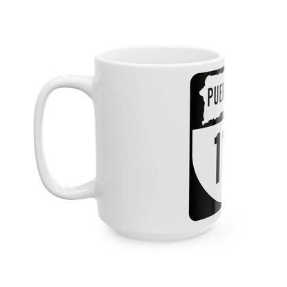 PR old 117 (Puerto Rico) (Road Sign) White Coffee Mug - Go Mug Yourself