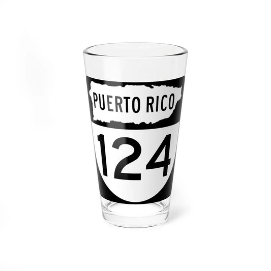 PR old 124 (Puerto Rico) (Road Sign) Pint Glass 16oz 16oz - Go Mug Yourself