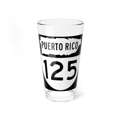 PR old 125 (Puerto Rico) (Road Sign) Pint Glass 16oz 16oz - Go Mug Yourself
