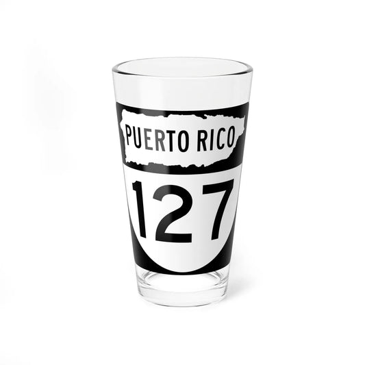 PR old 127 (Puerto Rico) (Road Sign) Pint Glass 16oz 16oz - Go Mug Yourself