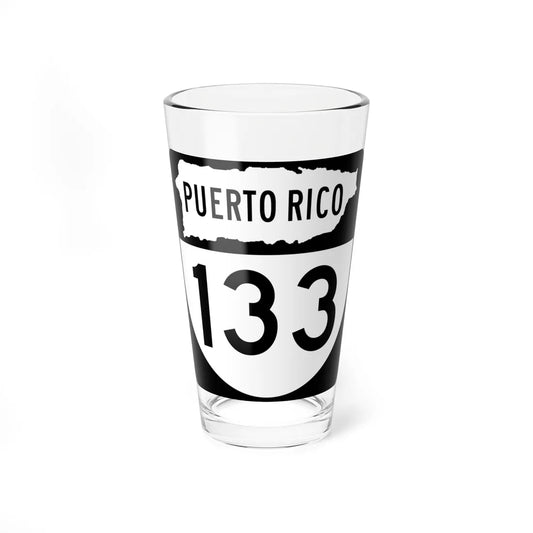 PR old 133 (Puerto Rico) (Road Sign) Pint Glass 16oz 16oz - Go Mug Yourself