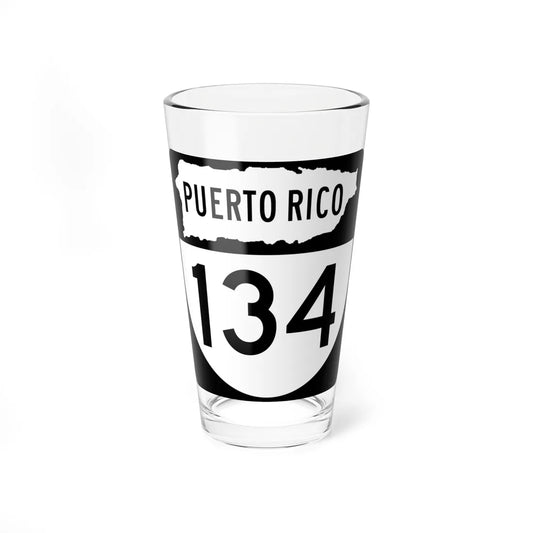 PR old 134 (Puerto Rico) (Road Sign) Pint Glass 16oz 16oz - Go Mug Yourself