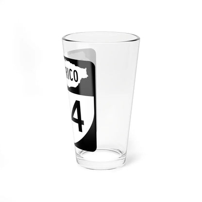 PR old 134 (Puerto Rico) (Road Sign) Pint Glass 16oz - Go Mug Yourself