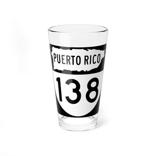 PR old 138 (Puerto Rico) (Road Sign) Pint Glass 16oz 16oz - Go Mug Yourself