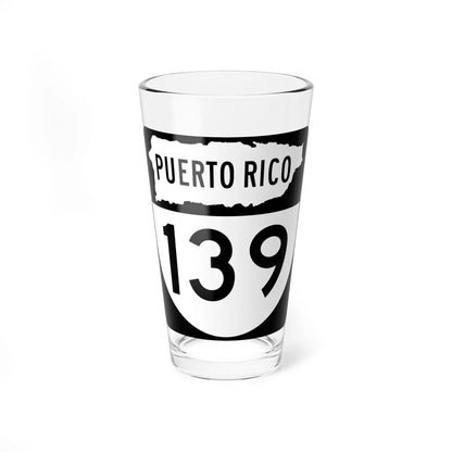 PR old 139 (Puerto Rico) (Road Sign) Pint Glass 16oz 16oz - Go Mug Yourself