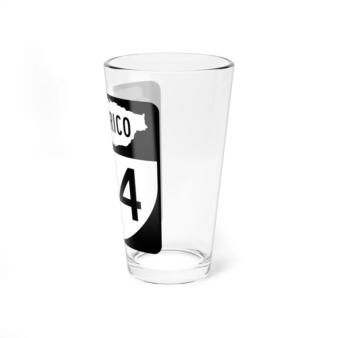 PR old 144 (Puerto Rico) (Road Sign) Pint Glass 16oz - Go Mug Yourself