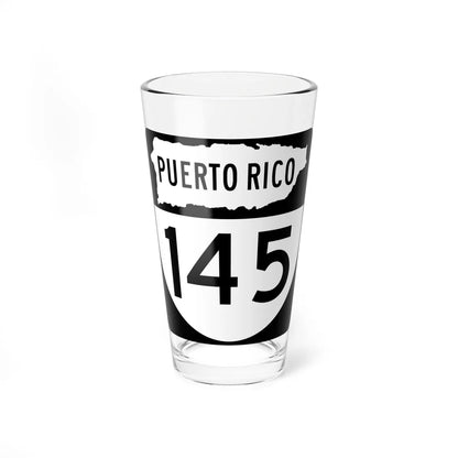 PR old 145 (Puerto Rico) (Road Sign) Pint Glass 16oz - Go Mug Yourself