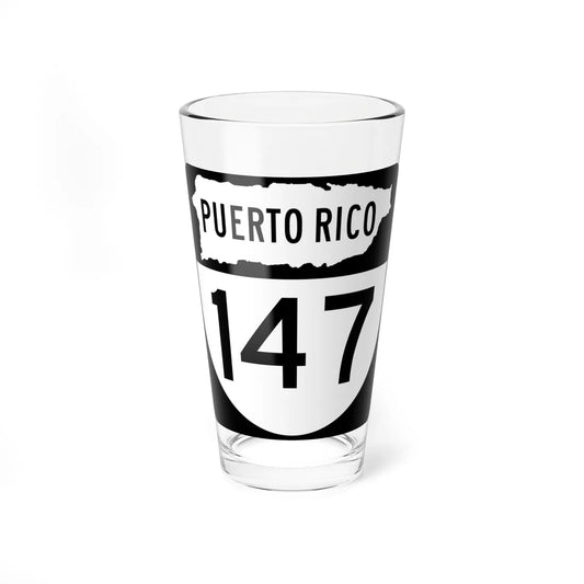 PR old 147 (Puerto Rico) (Road Sign) Pint Glass 16oz 16oz - Go Mug Yourself
