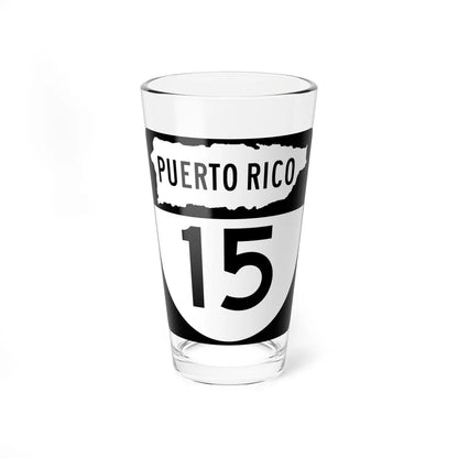PR old 15 (Puerto Rico) (Road Sign) Pint Glass 16oz 16oz - Go Mug Yourself