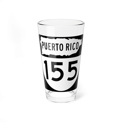 PR old 155 (Puerto Rico) (Road Sign) Pint Glass 16oz - Go Mug Yourself